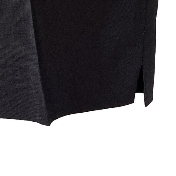 Lauren Vidal Modele Deposo Cosy Black Ponte Pants Cropped with Side Slit at Cuff - Picture 2 of 7